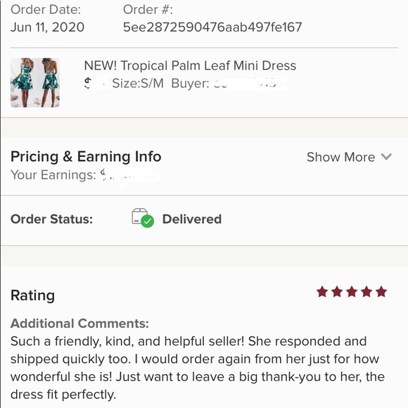 Tropical Palm Leaf Mini Dress - Picture 10 of 11